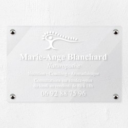 Plaque naturopathe en plexiglas transparent 30x20cm