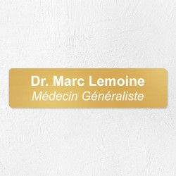 Plaque professionnelle en laiton 20x5cm