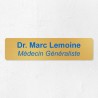 Plaque professionnelle en laiton 20x5cm