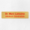 Plaque professionnelle en laiton 20x5cm