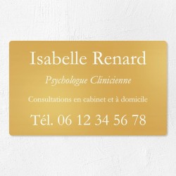 Plaque professionnelle en laiton 25x15cm