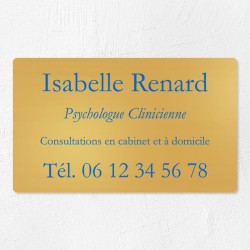 Plaque professionnelle en laiton 25x15cm