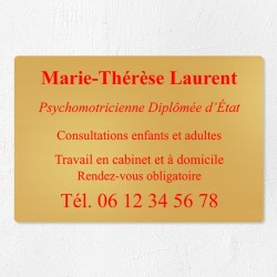 Plaque personnalisée en laiton 30x20cm｜Plaque professionnelle