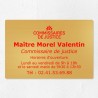 Plaque commissaire de justice en laiton à personnaliser 30x20cm