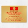 Plaque pour mairie en laiton à personnaliser 30x20cm