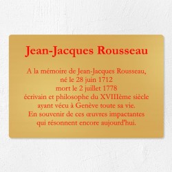 Plaque commémorative personnalisée en laiton 30x20cm