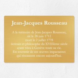 Plaque commémorative personnalisée en laiton 30x20cm