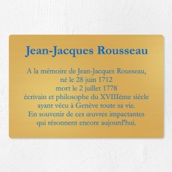 Plaque commémorative personnalisée en laiton 30x20cm