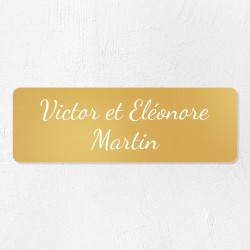 Plaque de porte en laiton à personnaliser 15x5cm