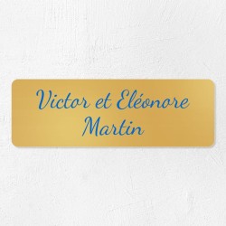 Plaque de porte en laiton à personnaliser 15x5cm