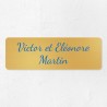 Plaque de porte en laiton à personnaliser 15x5cm