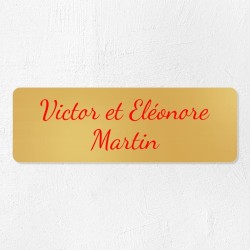 Plaque de porte en laiton à personnaliser 15x5cm