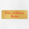 Plaque de porte en laiton à personnaliser 15x5cm