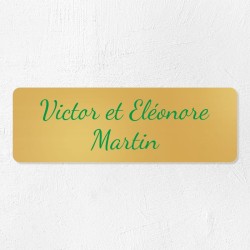 Plaque de porte en laiton à personnaliser 15x5cm