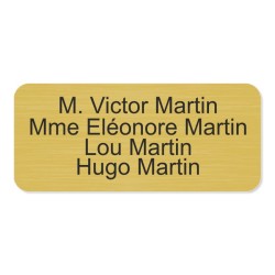 Plaque de boite aux lettres en PVC gravoply 8x3.5cm