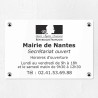 Plaque gravée pour mairie en plexiglas 30x20cm