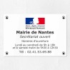 Plaque mairie en plexiglas quadri avec logo en couleur 30x20cm