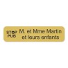 Plaque de boite aux lettres avec picto stop pub 10x2,5cm