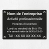 Plaque gravée pour entreprise en plexiglas 30x20cm