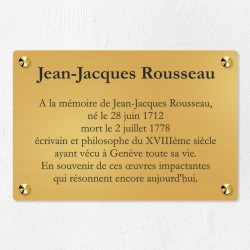 Plaque commémorative personnalisée en laiton 30x20cm