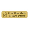 Plaque de boite aux lettres avec picto maison 10x2,5cm