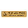 Plaque de boite aux lettres avec picto famille 10x2,5cm