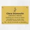 Plaque gravée pour infirmière libérale en plexiglas 30x20cm