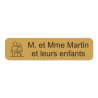 Plaque de boite aux lettres avec picto famille 10x2,5cm