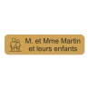 Plaque de boite aux lettres avec picto famille 10x2,5cm