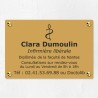 Plaque infirmière personnalisée économique en PVC gravoply 30x20cm