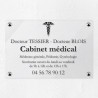 Plaque cabinet médical en plexiglas transparent 30x20cm