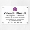 Plaque dentiste en plexiglas quadri avec logo ONCD 30x20cm