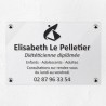 Plaque diététicien en plexiglas transparent 30x20cm