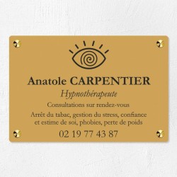 Plaque hypnothérapeute économique en PVC gravoply 30x20cm