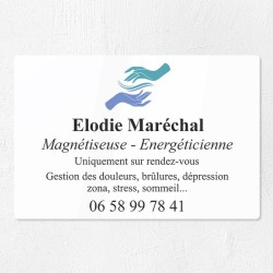 Plaque magnétiseur en plexiglas quadri et logo 30x20cm