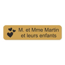 Plaque de boite aux lettres avec picto nature 10x2,5cm