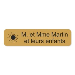 Plaque de boite aux lettres avec picto nature 10x2,5cm