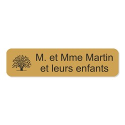 Plaque de boite aux lettres avec picto nature 10x2,5cm