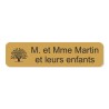 Plaque de boite aux lettres avec picto nature 10x2,5cm