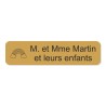 Plaque de boite aux lettres avec picto nature 10x2,5cm