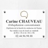 Plaque orthophoniste en plexiglas quadri et logo 30x20cm