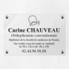 Plaque orthophoniste en plexiglas transparent 30x20cm