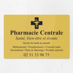 Plaque pharmacie en plexiglas gravé 30x20cm