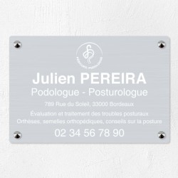 Plaque podologue en aluminium 30x20cm