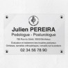 Plaque podologue en plexiglas transparent 30x20cm