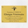 Plaque vétérinaire en plexiglas gravé 30x20cm