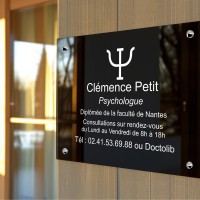 Plaque pour Psychologue personnalisée en plexiglas et PVC