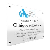 Plaque professionnelle pour vétérinaire