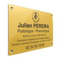 Plaque professionnelle podologue