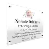 Plaque professionnelle pour réflexologue